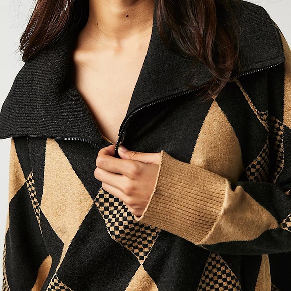 NEW Free People Lucy Half Zip Pullover Sweater - Picture 4 of 16